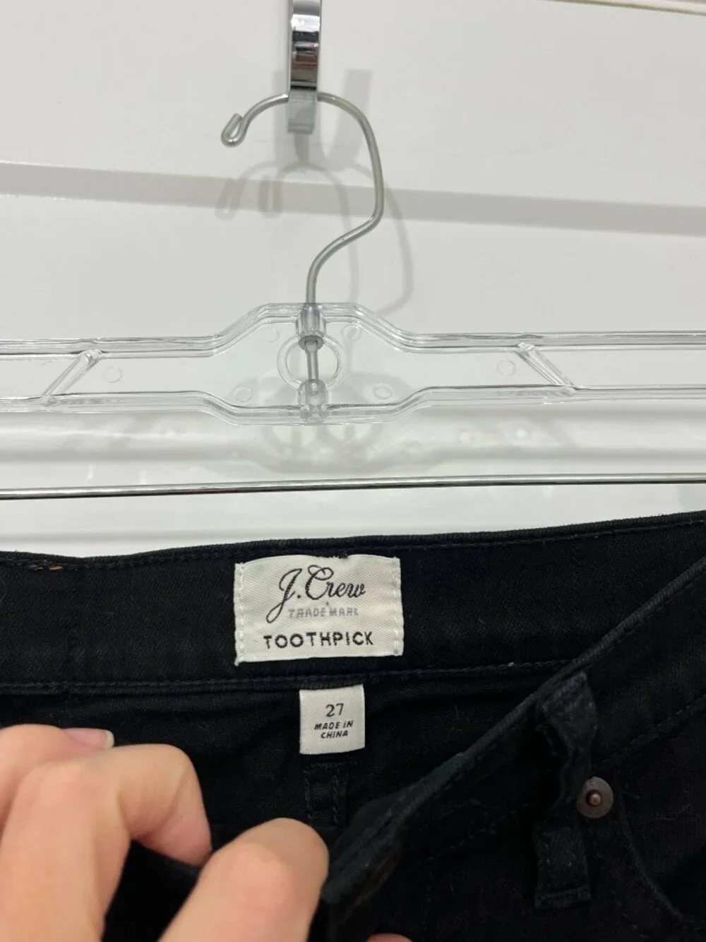 J.Crew Size 27 Black Toothpick Skinny Jeans